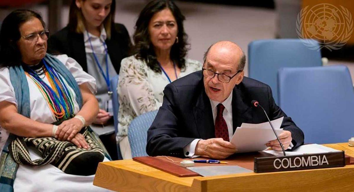 El Ministro de Relaciones Exteriores intervino ante el Consejo de Seguridad de las Naciones Unidas. Foto: Twitter Ministerio de Relaciones Exteriores