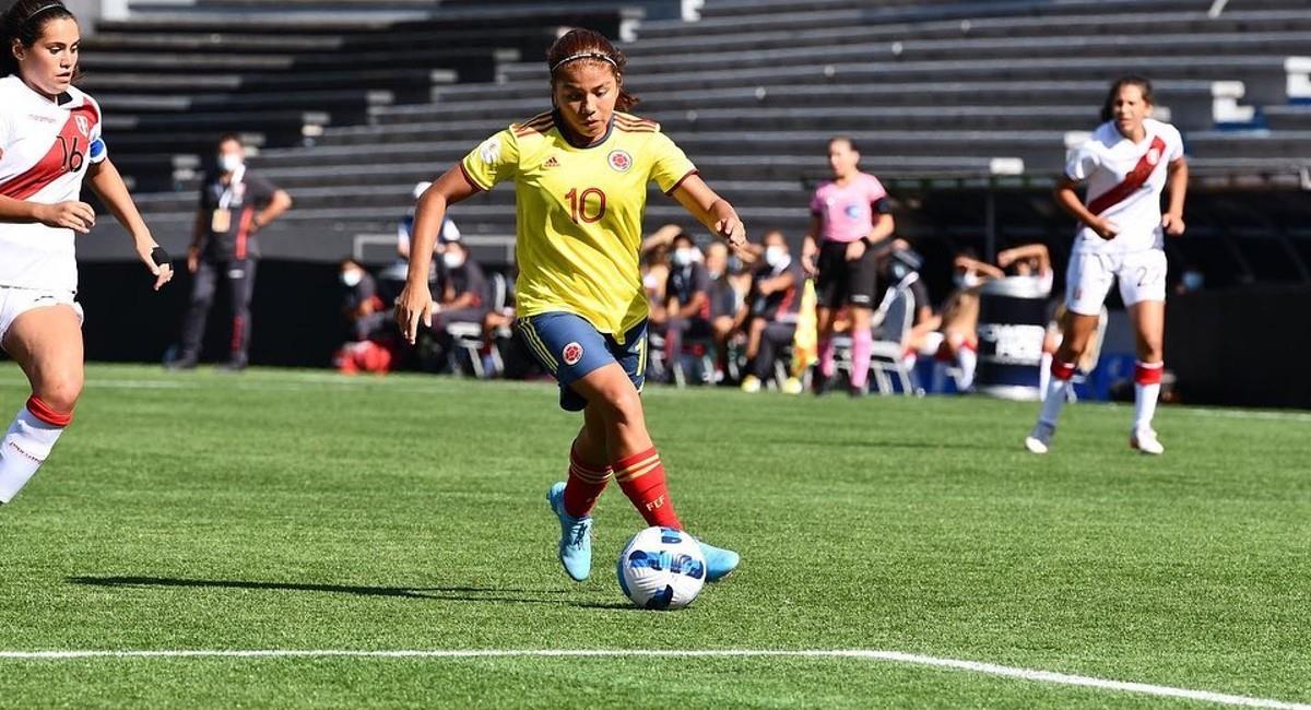 Rodríguez jugó en el debut de Colombia en el mundial sub 17. Foto: Instagram @gabyrodriguezs10