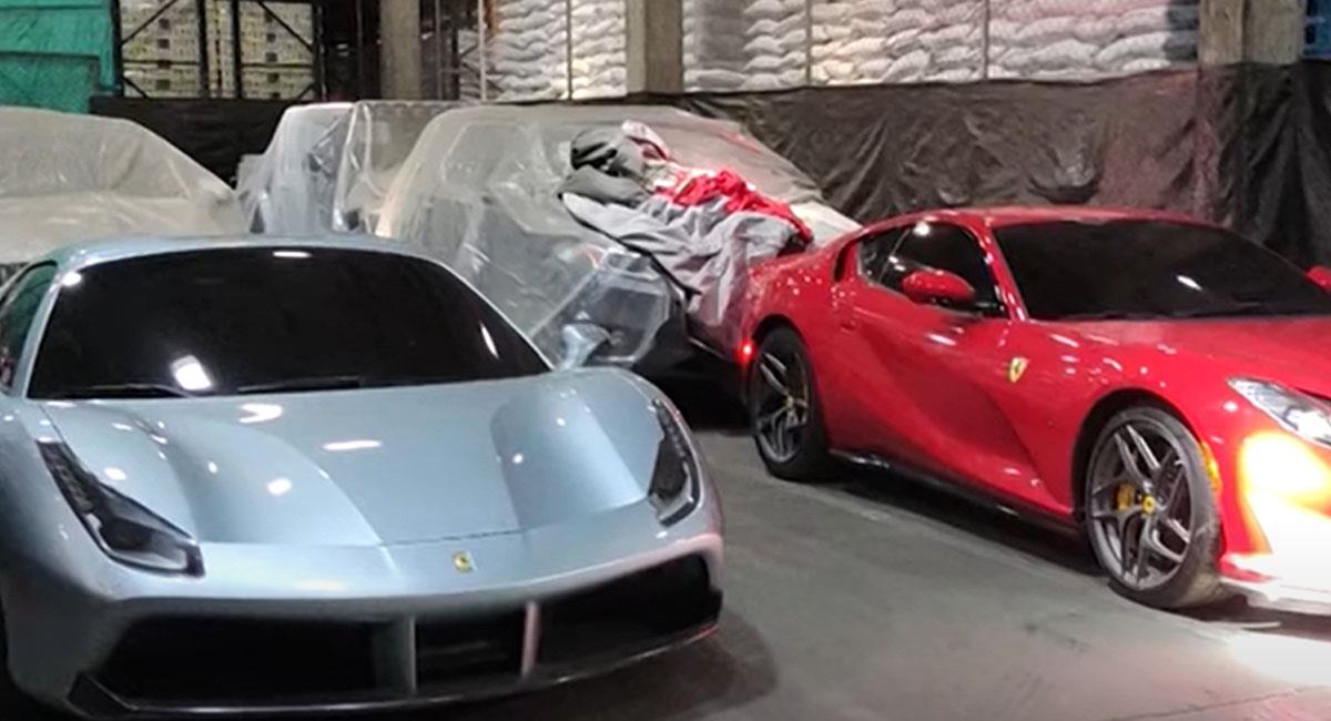 Los Ferraris de alias 'Falcon' tienen un precio aproximado de 400 mil dólares cada uno. Foto: Youtube