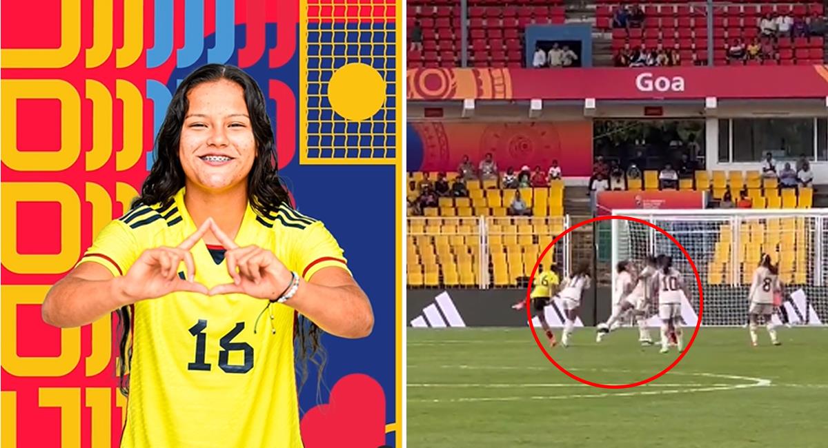 Colombia marcó golazo por medio de Juana Ortegón ante México en el Mundial Femenino Sub 17. Foto: Instagram Selección Colombia / Twitter: @zportyzcolombia