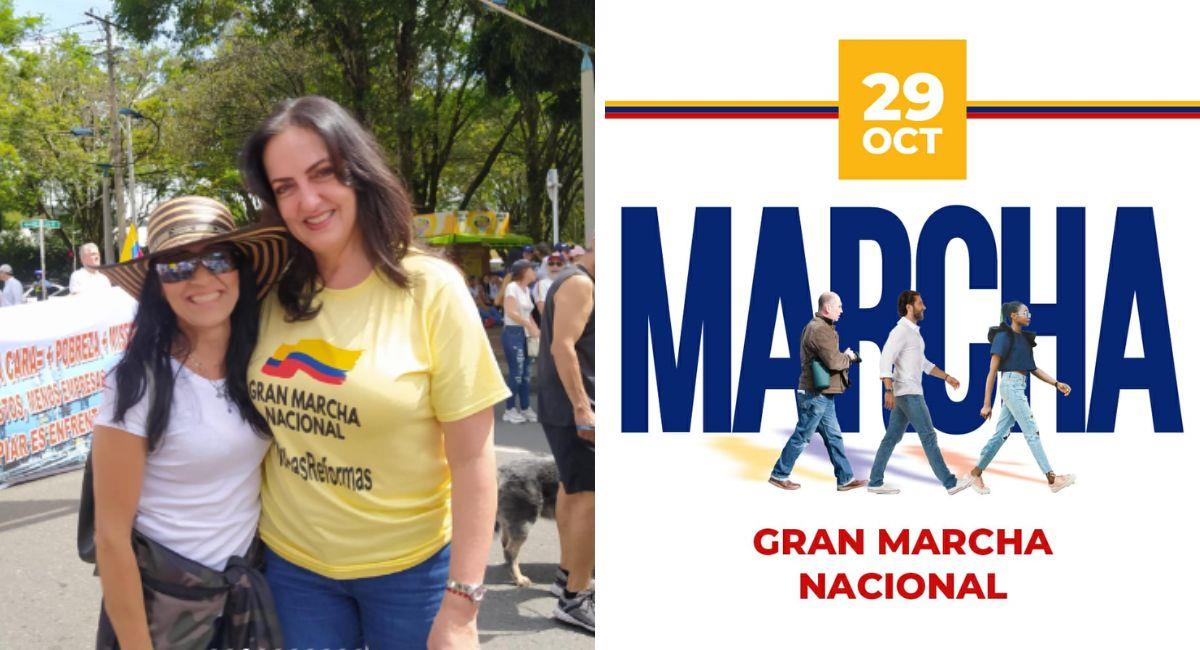 Marcha Nacional del 29 de Octubre. Foto: Twitter @mariafernandacabal @gran_marcha
