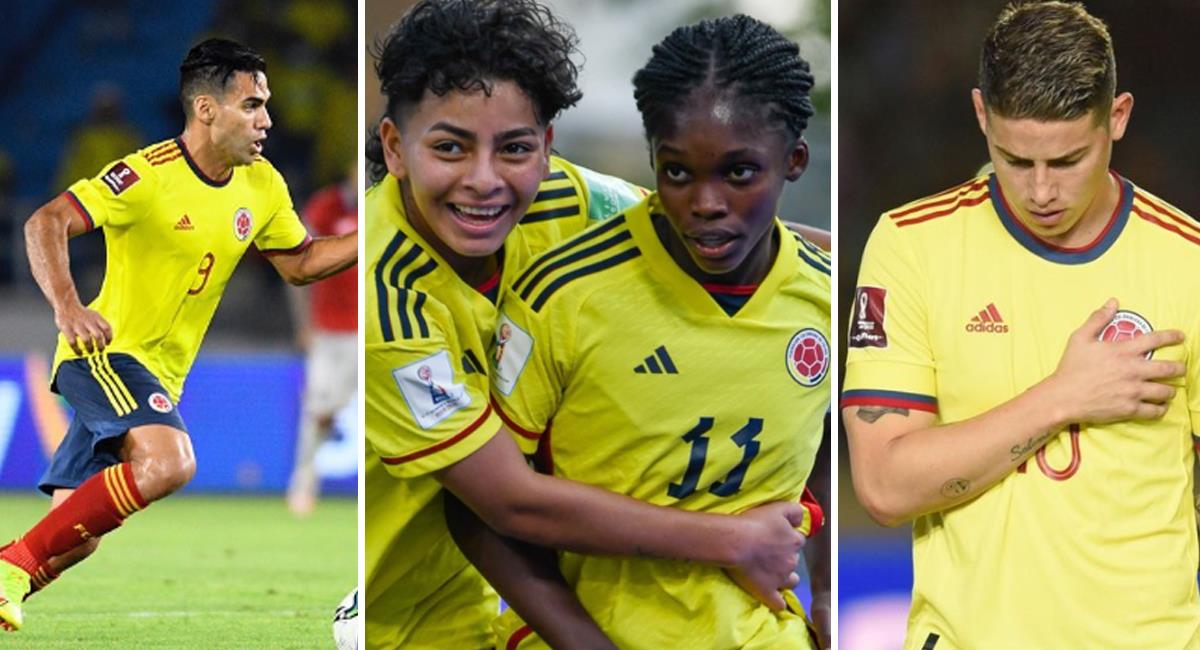 Falcao y James enviaron menajes de felicitación a la Selección Colombia tras su clasificación a la final de la Mundial Femenino Sub 17. Foto: Instagram Selección Colombia / James / Falcao