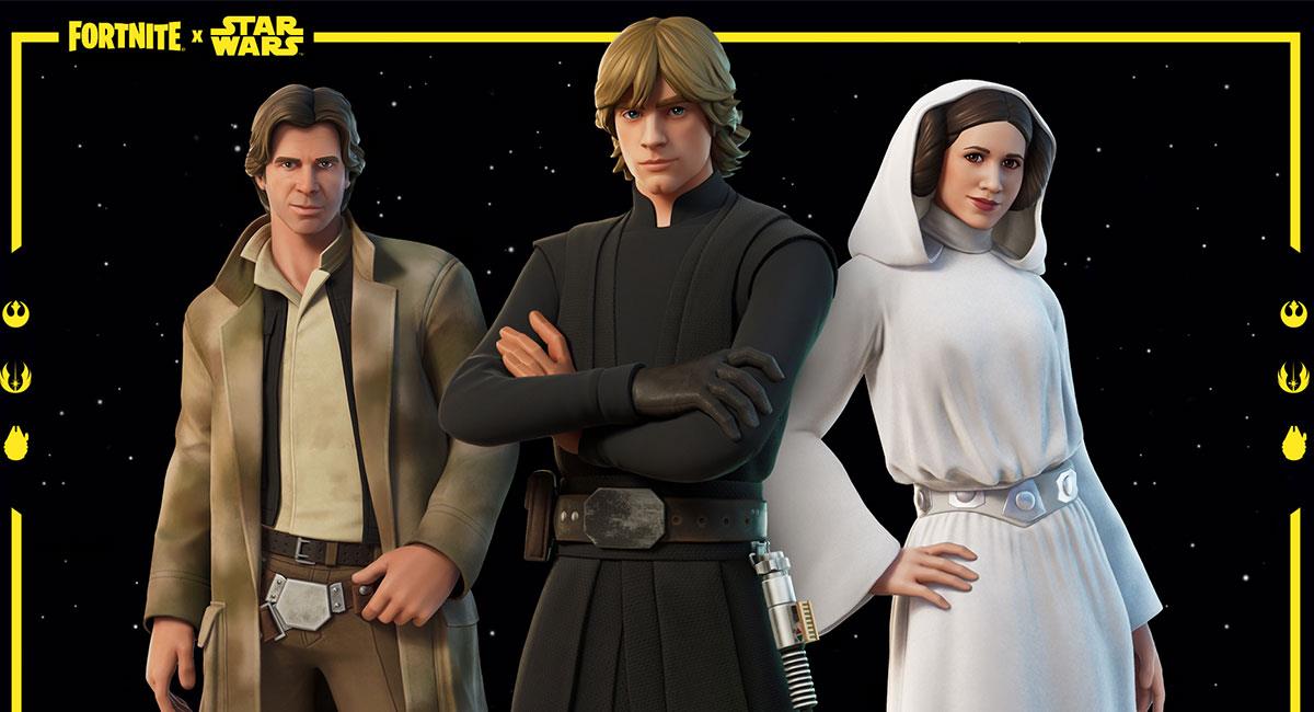 Estas son las nuevas 'skins' de "Star Wars" que ya están presentes en Fortnite. Foto: Twitter @Fortnite_ES