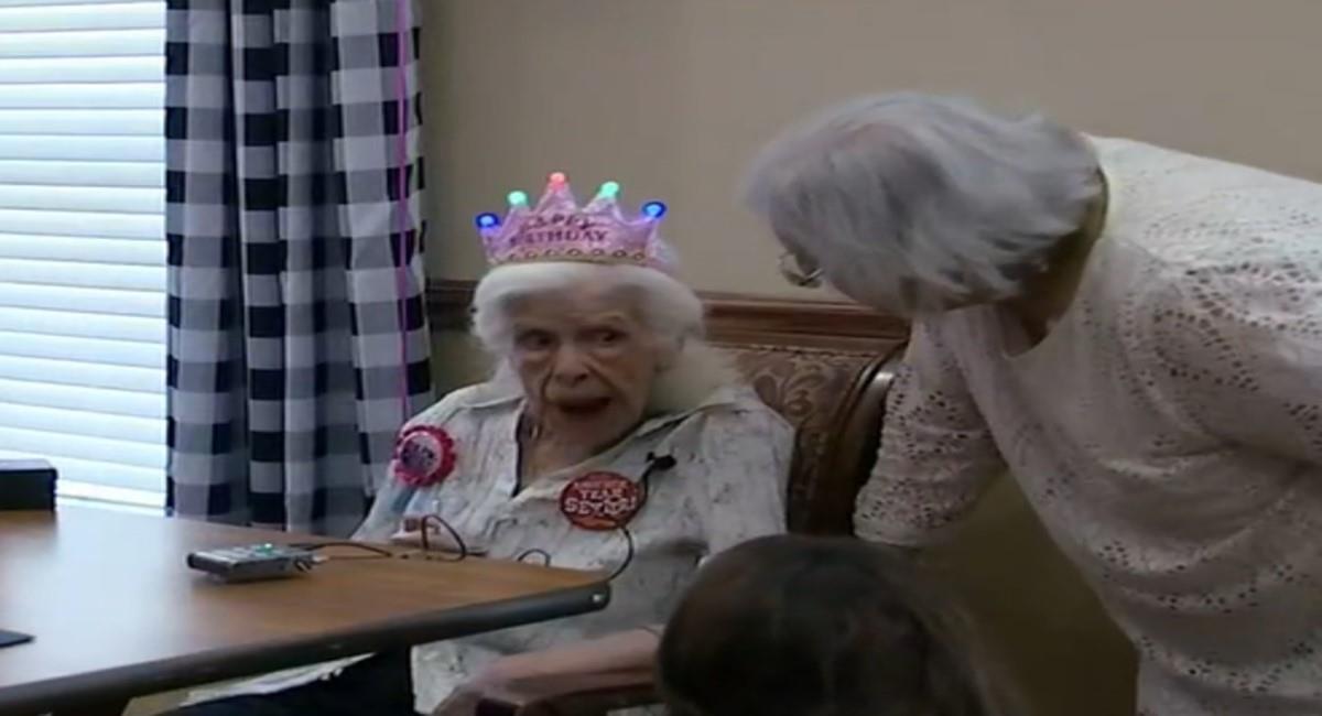 Mary Flip cumplió 101 años. Foto: Captura de video Fox19
