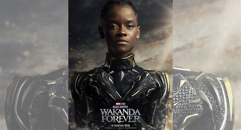 Este es el cartel de "Pantera Negra: Wakanda para siempre" el Shuri como 
