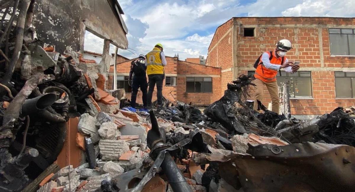 La historia de la dueña de la casa donde cayó la avioneta en Medellín. Foto: DAGRD