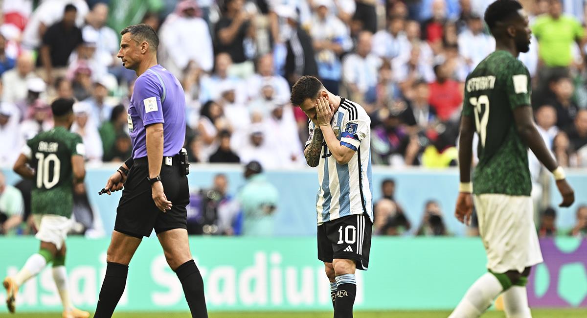 Argentina cae ante Arabia Saudí en su debut en la Copa del Mundo. Foto: EFE