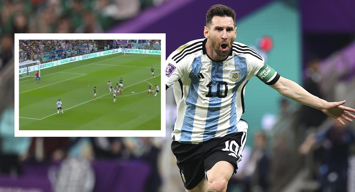 Así fue el gol de Messi para Argentina sobre México en el Mundial Qatar 20022. Foto: EFE TW: @LAF_Mundial
