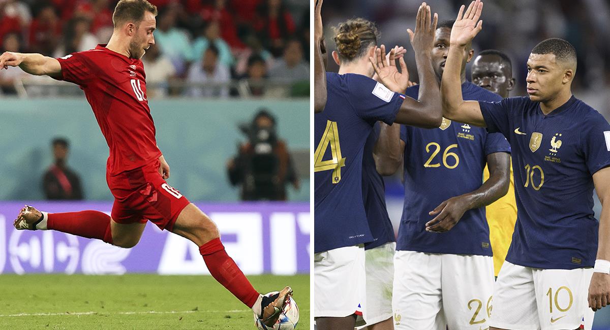 Francia se enfrenta a Dinamarca en su segundo duelo en el Mundial de Qatar 2022. Foto: EFE