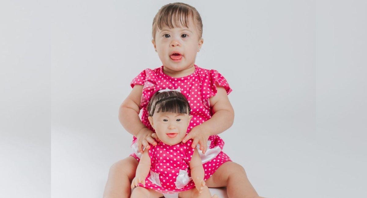 Bebé Victoria, primera muñeca con síndrome de Down en Latinoamérica. Foto: Instagram Belén Bonnard