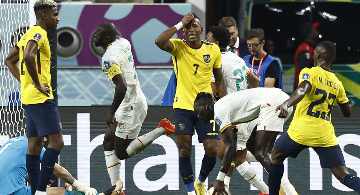 Ecuador perece ante Senegal y es eliminado del Mundial de Qatar 2022. Foto: EFE
