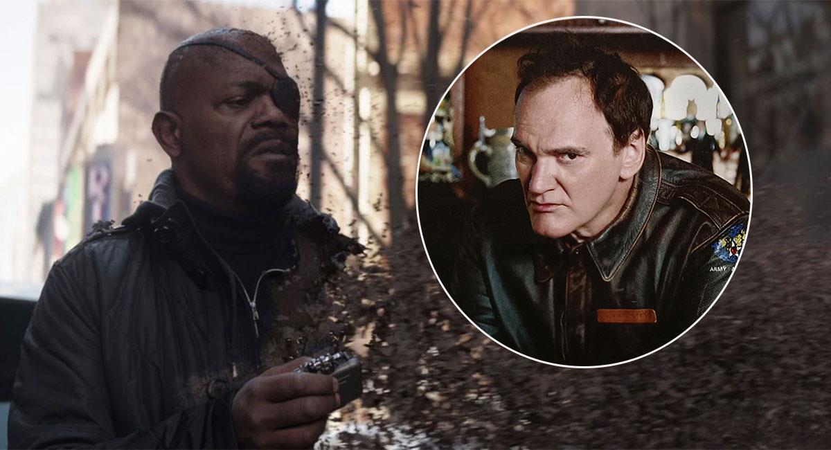 Quentin Tarantino dirigió a Samuel L. Jackson en "Pulp Fiction". Foto: Twitter @MarvelStudios y @TarantinoFC