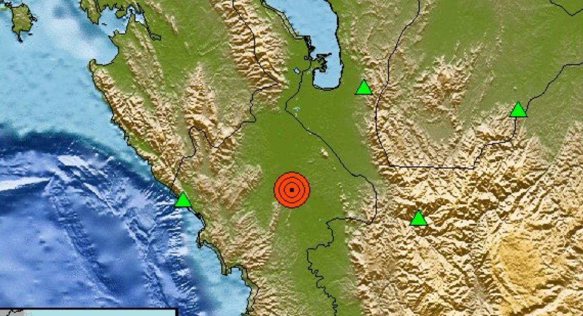 Fuerte temblor en Chocó este sábado. Foto: Twitter Servicio Geológico