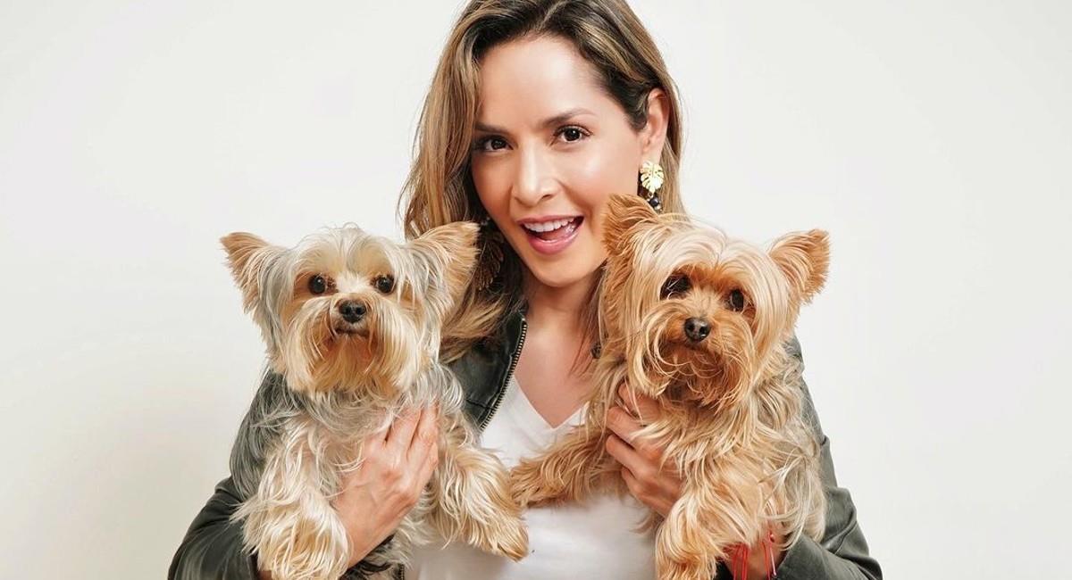 Carmen Villalobos y sus mascotas. Foto: Instagram @cvillaloboss
