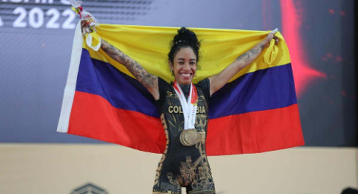 Manuela Berrío la deportista colombiana que brilla en el Mundial de Levantamiento de Pesas 2022. Foto: Instagram Comité Olímpico Colombiano