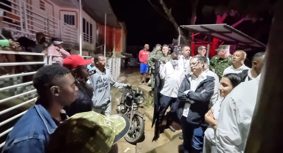 Gustavo Petro llega al Cauca tras asesinato de 6 uniformados. Foto: Presidencia 