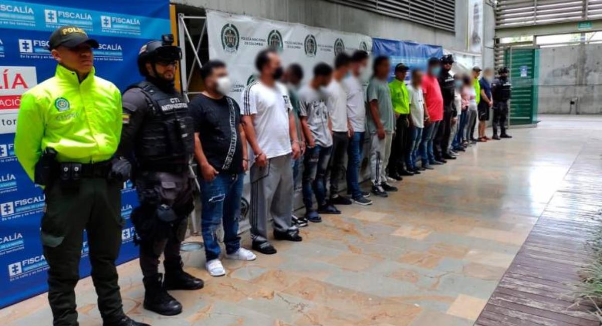 Megaoperativo en Medellín logró la captura de 30 personas. Foto: Policía Metropolitana de Medellín