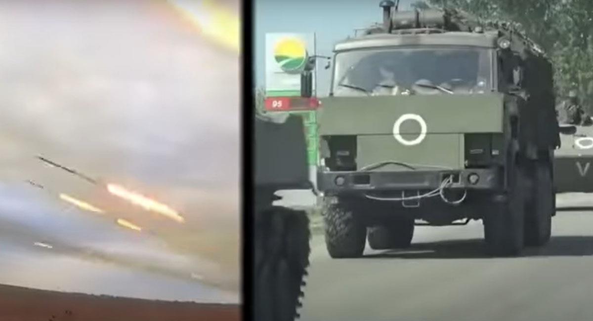 Rusia tiene un importante número de camiones militares en acción en Ucrania. Foto: Youtube