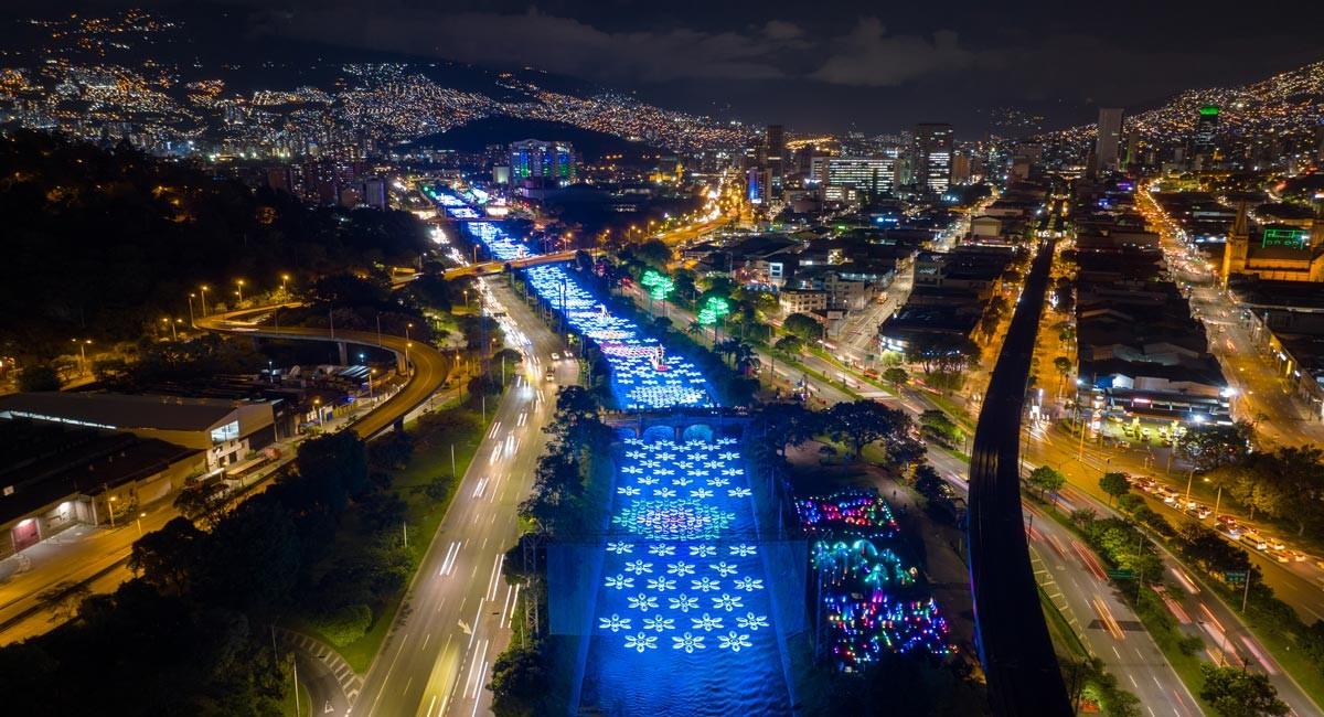 los alumbrados de Medellín son inspirados en Encanto de Disney. Foto: Alcaldía Medellín 