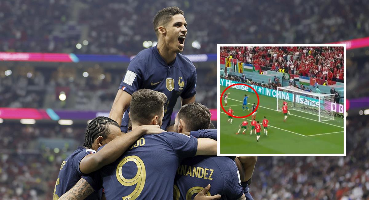 Francia abre el marcador ante Marruecos en la semifinal de Qatar 2022. Foto: EFE TW: @HSBnoticias
