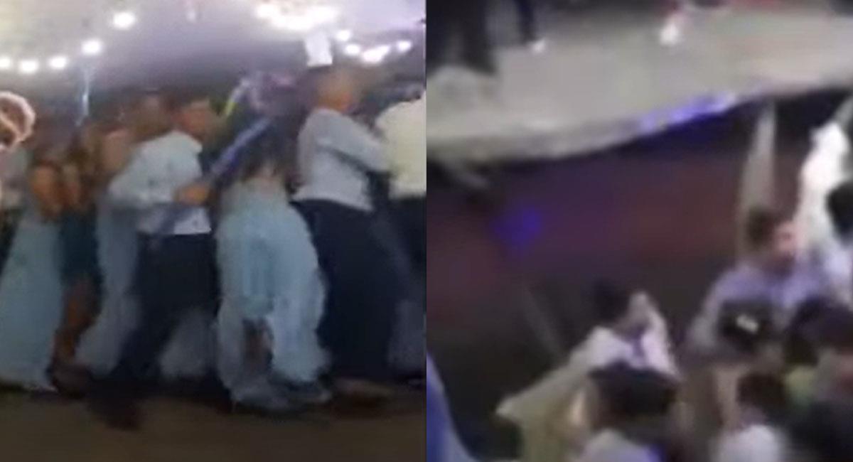Mientras animados jóvenes bailaban en una discoteca en Saposoa, Perú, el piso se abrió. Foto: Youtube