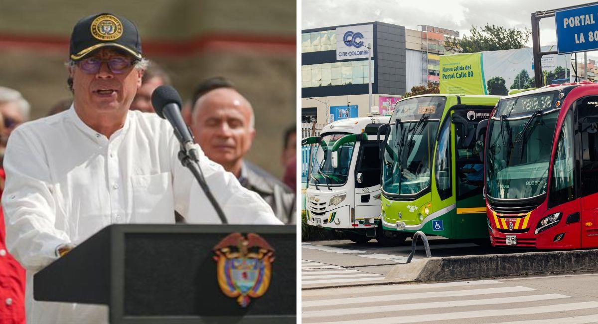 Presidente Petro pide que no suba el precio del transporte. Foto: Shutterstock Gabriel Leonardo Guerrero / @gustavopetrourrego