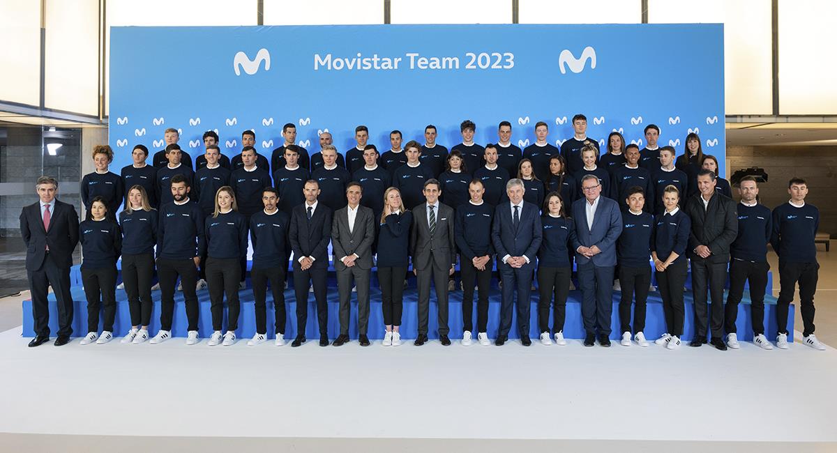 Así fue presentado el equipo Movistar de cara al 2023. Foto: EFE