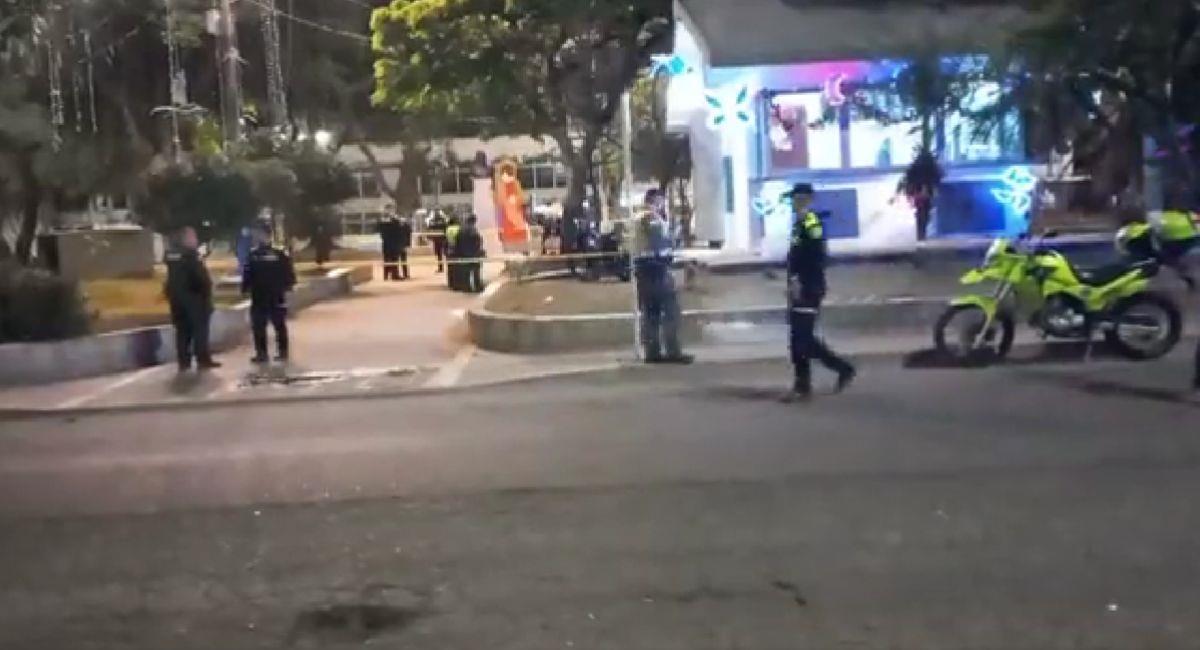 Captura de video: atentado en Cali. Foto: Twitter @victor_tabares2