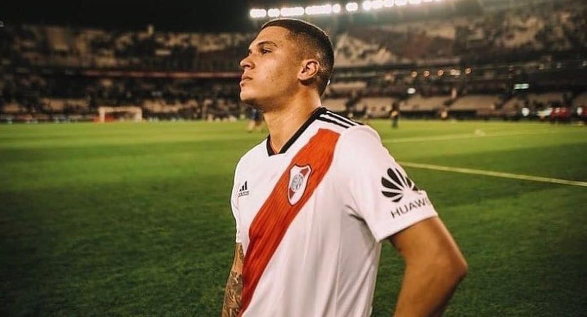 El mediocampista colombiano finaliza su préstamo con el River Plate y tendrá que volver al Shenzhen Football Club. Foto: Instagram @juanferquinterop