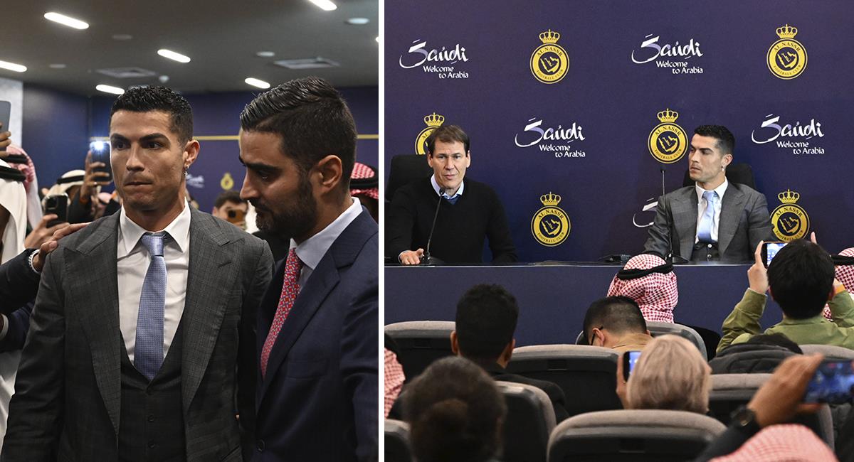 Así fue la rueda de prensa de la presentación de Cristiano Ronaldo en el Al Nassr. Foto: EFE
