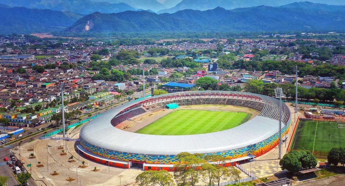 El estadio de Bello Horizonte, ubicado en la ciudad de Villavicencio. Foto: Twitter @JuanGZuluaga