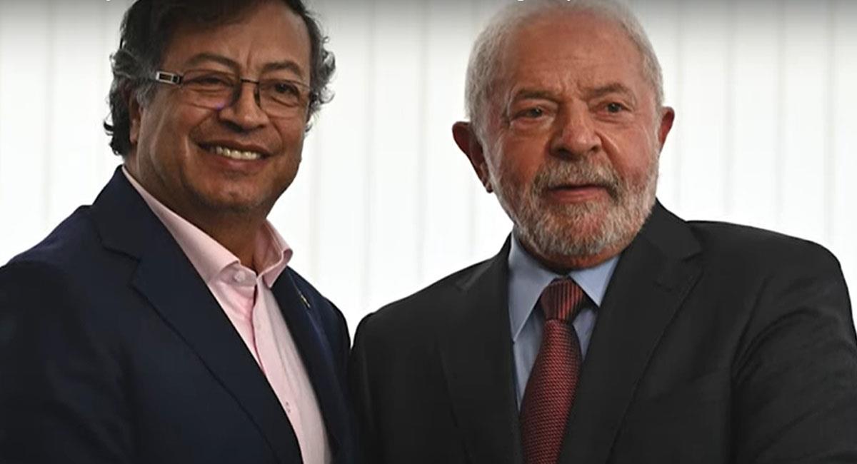 Gustavo Petro y Luiz Inácio Lula da Silva se encontraron en los primeros días del año en Brasil. Foto: Youtube