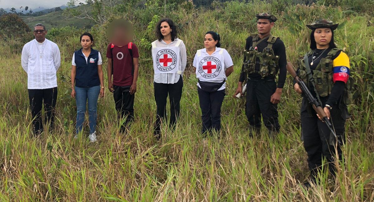 Las FARC dejan en libertad a un secuestrado en Colombia. Foto: Twitter @CICR_co