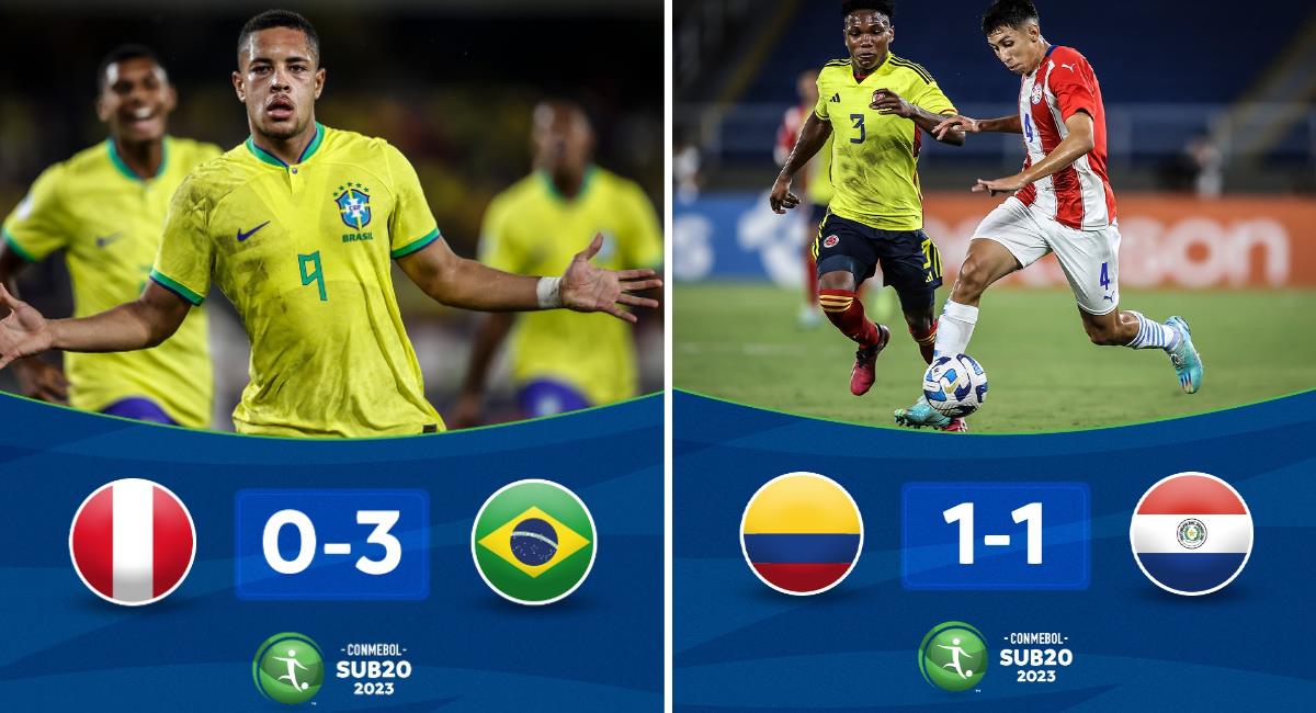 Resultados de la primera jornada del grupo A, en el Sudamericano Sub20. Foto: Facebook Conmebol