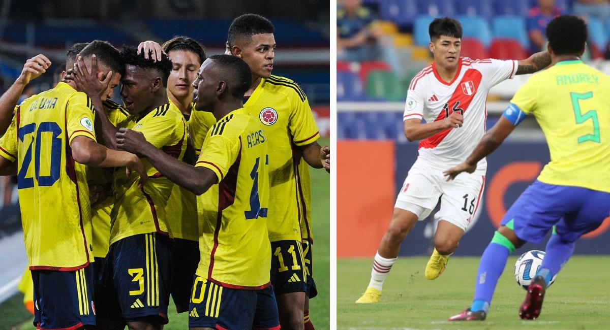Colombia se presentó a su segundo partido del Sudamericano Sub20. Foto: Twitter @FCFSeleccionCol/@SeleccionPeru