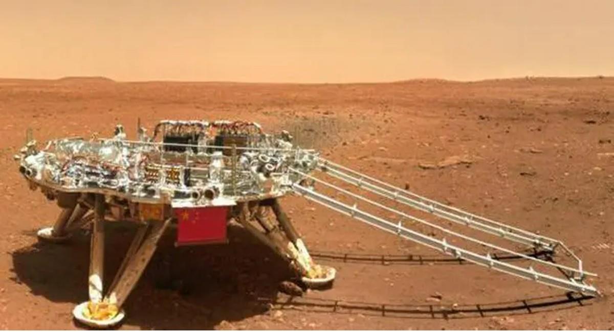 El vehículo de exploración chino aterrizó en el planeta marciano en mayo del año 2021. Foto: Administración Nacional del Espacio de China