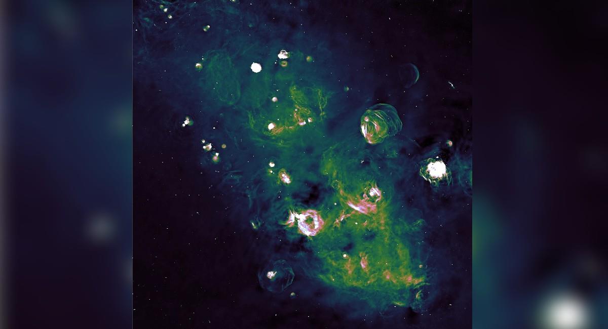 La imagen muestra cinco remanentes de supernova previamente ocultos. Foto: Nature 