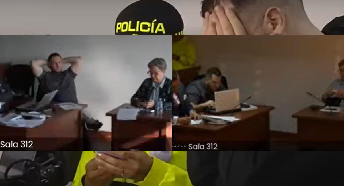 John Poulos se mostró tranquilo e indiferente en la audiencia de imputación de cargos. Foto: Youtube