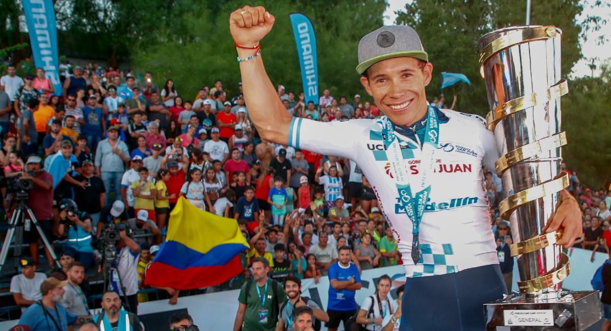 El pedalista boyacense tuvo un gran rendimiento en territorio argentino. Foto: EFE Roberto Bettini / SprintCyclingAgency