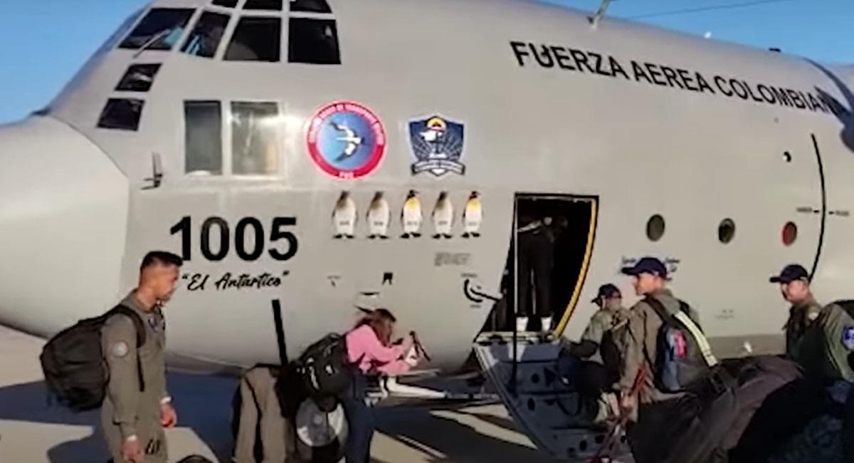 La Fuerza Aérea Colombiana representa los intereses del país en la Antártida. Foto: Youtube