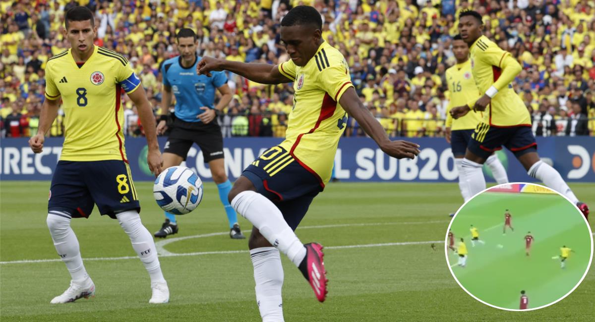 Colombia se impone a Venezuela con un golazo de Castillo Manyoma. Foto: EFE