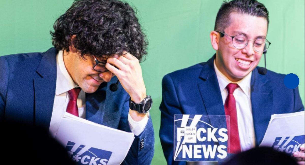 Camilo Sanchez y El Mago en "Fuck news". Foto: Instagram @dejemequieto