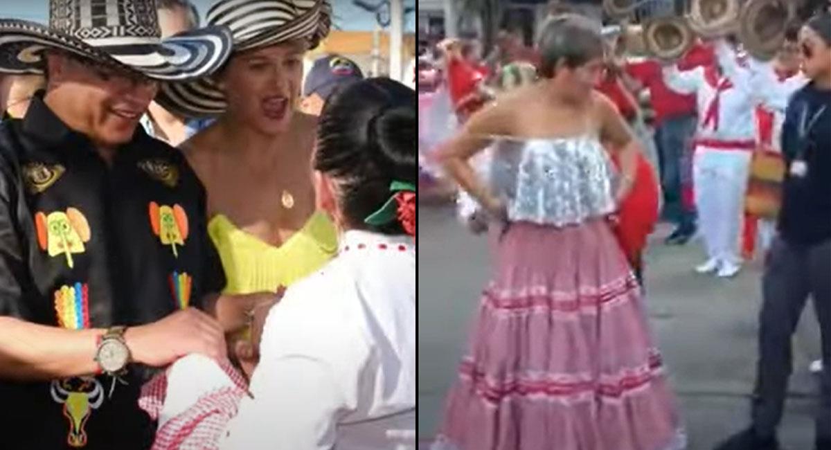 Gustavo Petro y Verónica Alcocer estuvieron el sábado en eventos previos al Carnaval de Barranquilla. Foto: Youtube