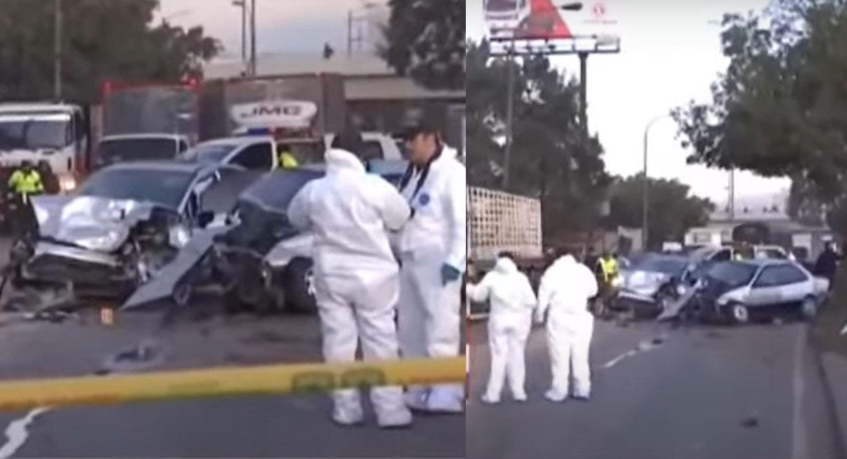 Durante 5 horas hubo un gran represamiento vehicular por el accidente en la calle 13 en Bogotá. Foto: Youtube