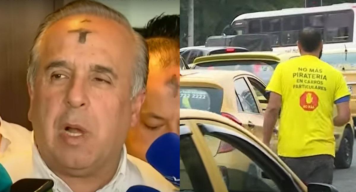 Guillermo Reyes, ministro de Transporte, anunció el levantamiento del paro nacional de taxistas. Foto: Youtube