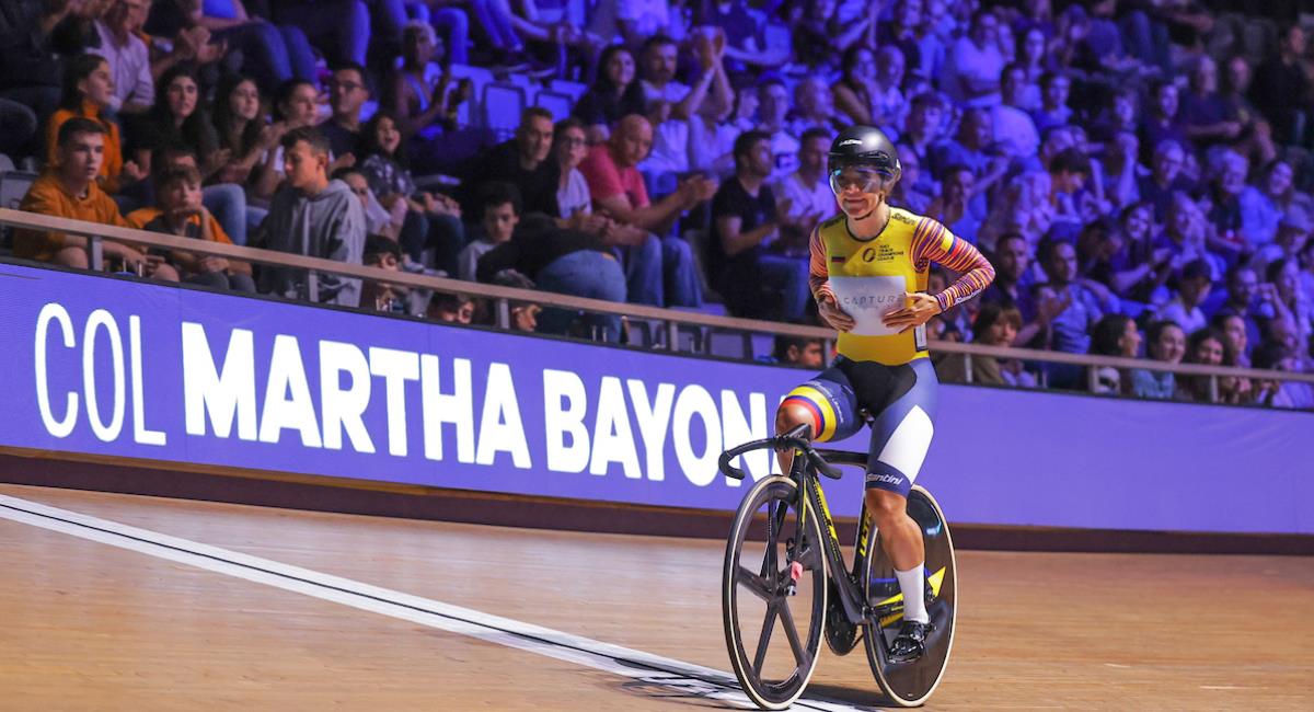 Martha Bayona se destacó en la primera parada de la Nations Cup de la UCI. Foto: Facebook Federación Colombiana de Ciclismo