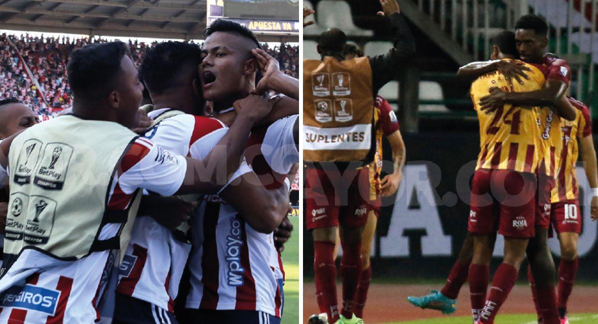 Tolima y Junior se enfrentarán por un cupo en la Sudamericana. Foto: Dimayor