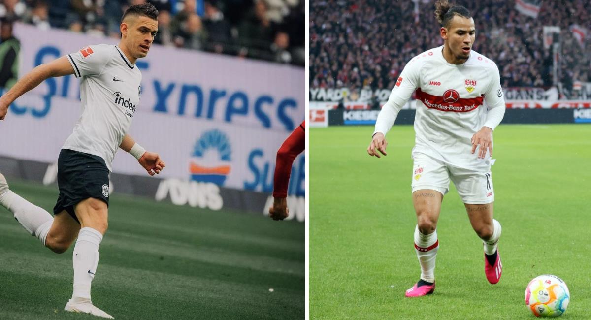 Duelo de colombianos en Bundesliga alemana. Foto: Facebook Frankfurt/Stuttgart