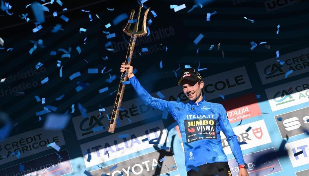 Primoz Roglic se coronó campeón de la carrera Tirreno Adriático. Foto: Instagram @tirreno_adriatico