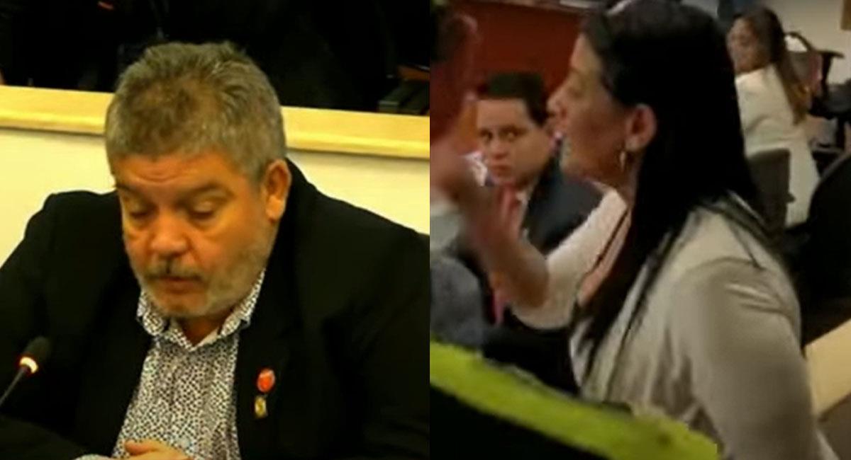 Una mujer interrumpió la intervención de Marcos Calarcá en sesión de la Cámara de Representantes. Foto: Youtube